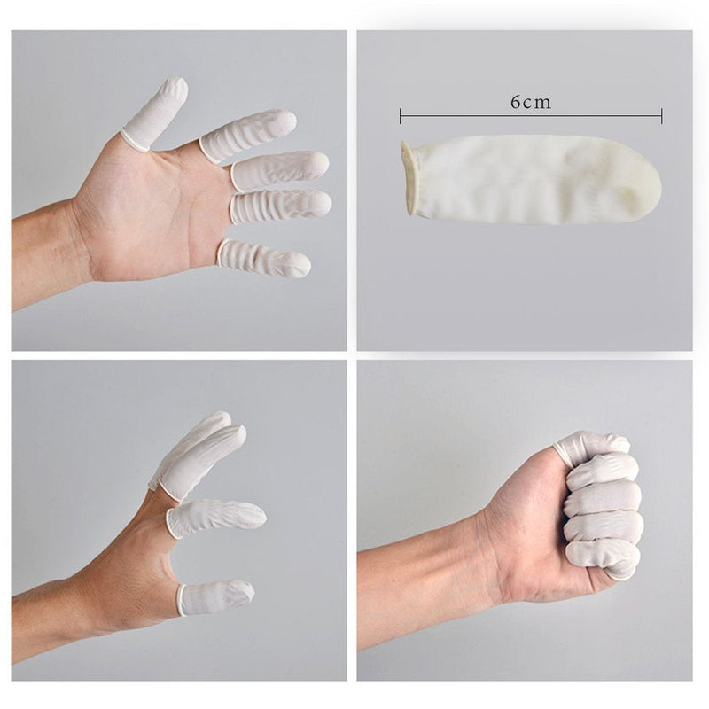 Disposable Latex Finger Cots Rubber,140g(Approx.205PCS) Fingertips Protective Finger Art Latex Tissue Finger Cot 205 Pcs
