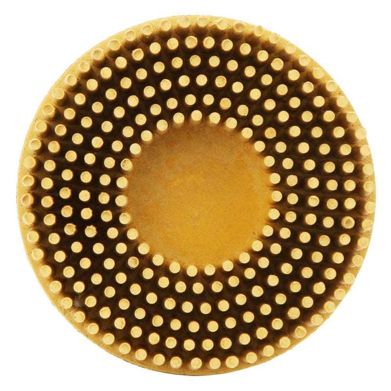 Bristle disc with connecting rod, drill accessories for metal, fine machining, cleaning, polishing, grinding, deburring, removing rust scratches (Yellow 80#) Yellow 80#