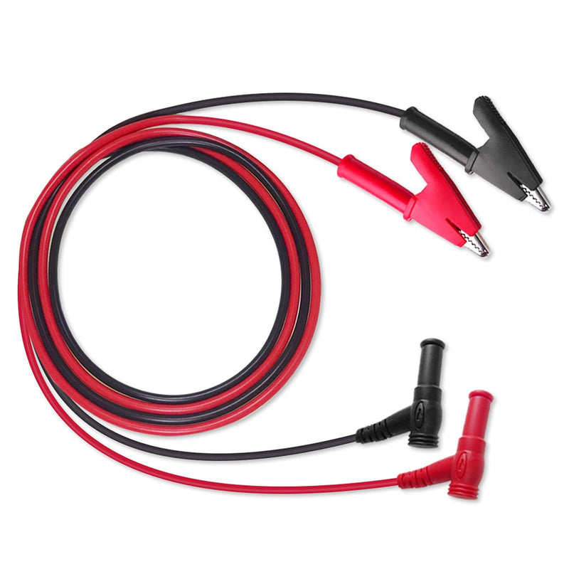 Goupchn Multimeter Test Leads Banana Plug Right Angle to Alligator Clips Soft Test Cable Wires for Electrical Testing 2 Pack 3.3ft / 1m