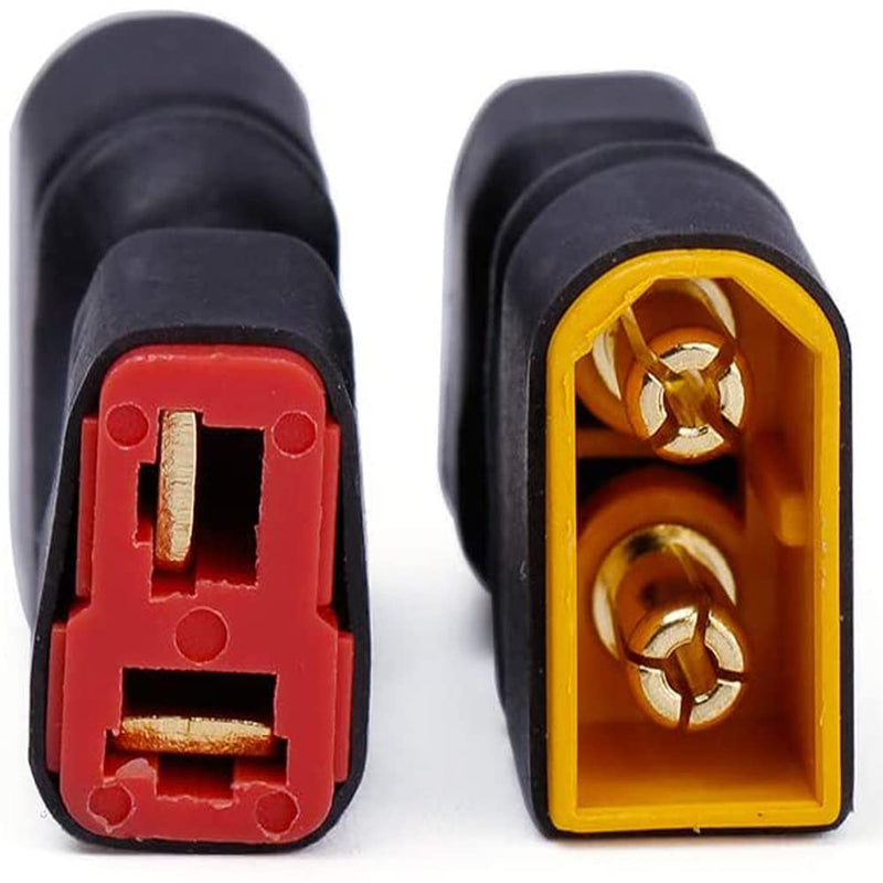 Yiqigou 4-Pack XT60 Plug Male Connector to Deans T Plug Female Connector no Wire Adapter for RC Car Plane Lipo Battery ESC XT60 Male to T-Plug Female