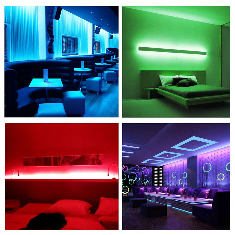 DAYBETTER 16.4ft 5m Led Strip Lights, Flexible Color Changing 5050 RGB 150 LEDs Light Strips Kit Work with App 16.4 feet