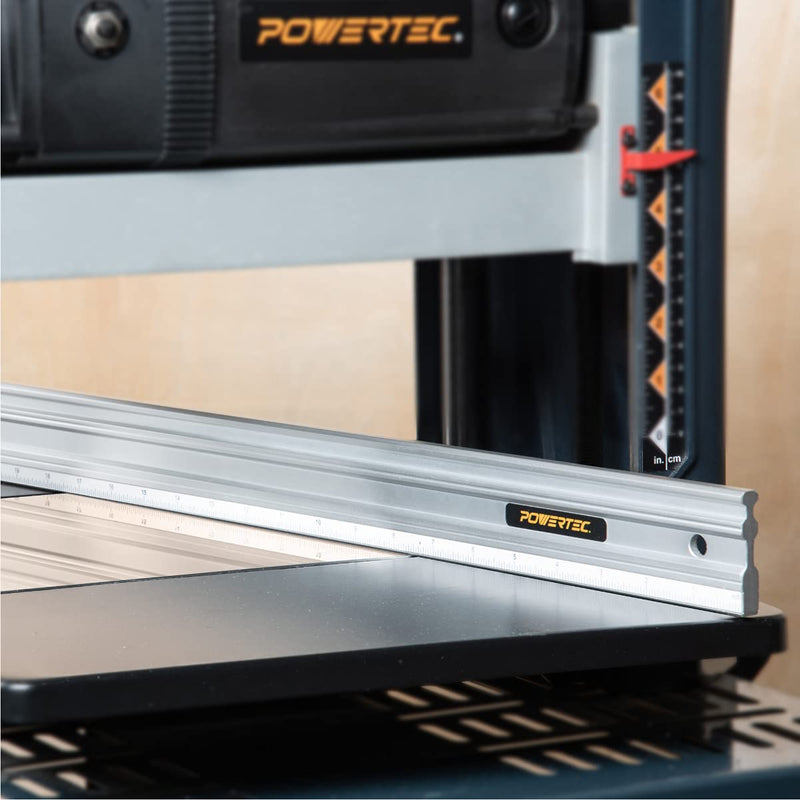 POWERTEC 71227 24" Anodized Aluminum Straight Edge | Metal Straight Edge Machined Flat to Within 0.001” Over Full 24” - Professional Finishing Tools