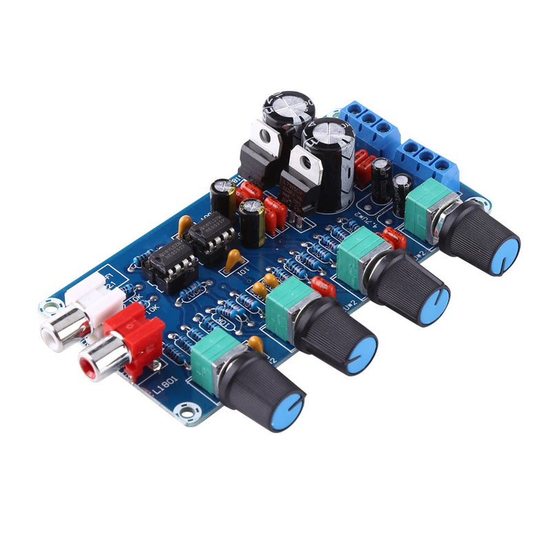 Digital Amplifier Board, HiFi OP-AMP Audio Amplifier Board NE5532 Preamplifier Volume Tone Control Assembled Board