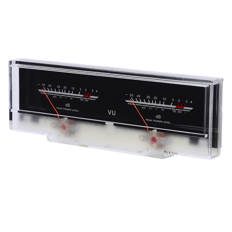 Power Amplifier DB Meter, VU Meter with 3Pcs White LED Backlight, Sound Audio Level Tester with Vertical Working Direction