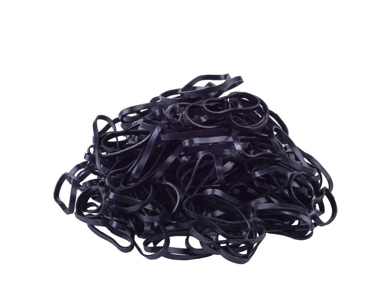 Youxuan 600-Pack Elastic Hair Ties Non-slip Rubber Hair Bands for Girls, Black Large (600 Count)