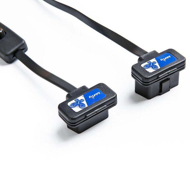 bbfly-A6 ODB II ODB2 Splitter Extension 16 Pin Extension Cable Adapter (A6 with Power Switch 5FT/150CM)