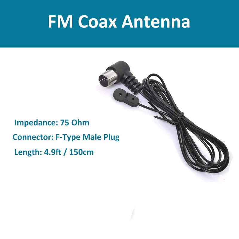 AEDIKO FM Antenna 75 Ohm FM Radio Antenna FM Coax Antenna and AM Loop Antenna for Pioneer Onkyo Yamaha Marantz Indoor Home Stereo Receiver AV Audio Home Theater Receiver Power