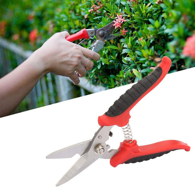 Straight Cut Shears Heavy Duty Metal Sheet Cutter 200mm Gardening Scissors with Non-Slip Handle for Cutting Hard Meterial