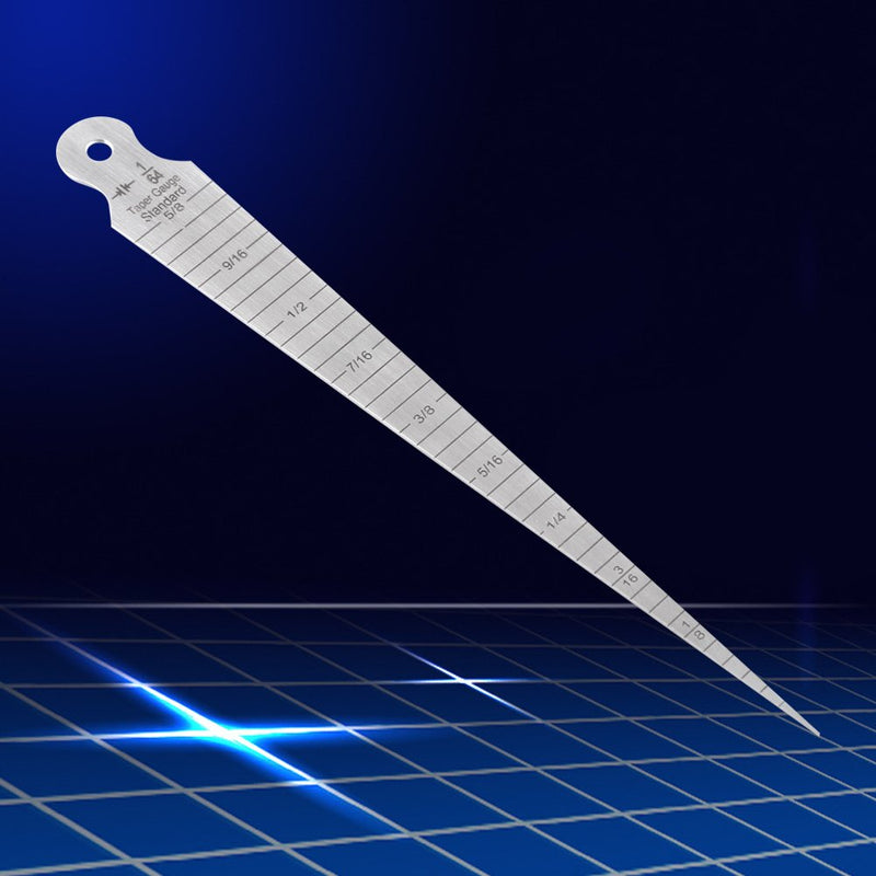 Taper Gauge Scale 1-15mm Stainless Steel Aperture Wedge Feeler Hole Metric/Imperial Measure