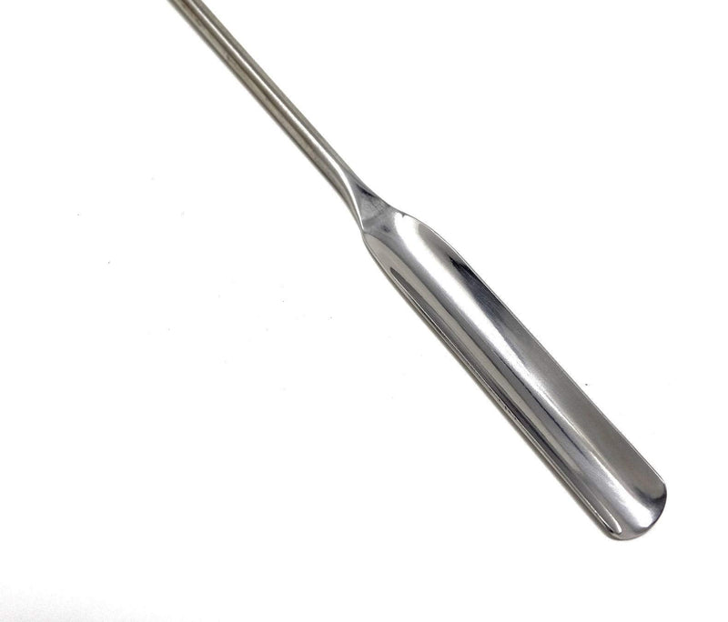 A2Z-VL004 Stainless Steel Micro Lab Scoop Half Rounded Spoon Spatula Sampler, with Vinyl Handle 6" (15.24 cm)