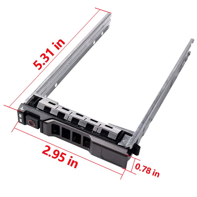 2.5" inch G176J 0G176J G281D KG7NR SAS SATA Hard Drive HDD Tray Caddy Compatible for Dell PowerEdge T440 T640 R330 R430 T430 R630 T630 R730 R830 R930 R320 R420 Server and More - Hot-Swap Tray (2-PACK) 2-PACK