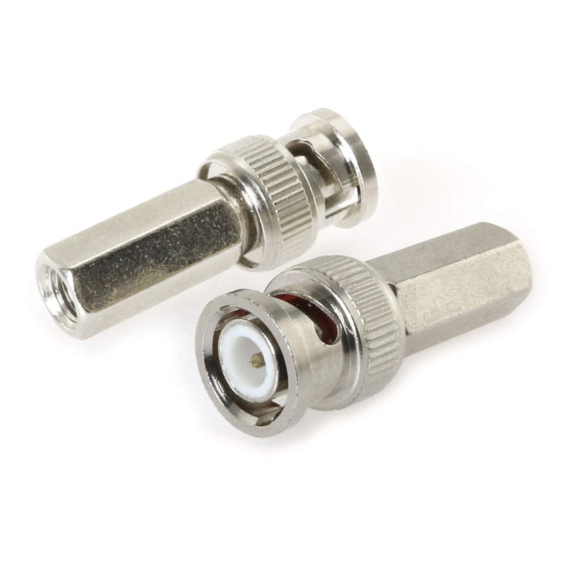 E-outstanding 4PCS Twist on BNC Male RG59 Coax Coaxial Connectors Cable Adapters for CCTV Cameras Security Video Card