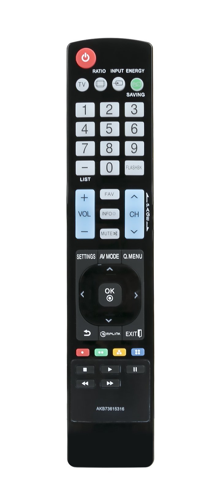 New AKB73615316 Replace Remote for LG TV 32LS5600 37LS5600 42LS5600 47LS5600 47LS4600-UA 60PA5500-UA 47LS460LS4600 50PA5500 50PA6500 55LS4600 55LS5600 50PA4500 50PA4510 50PA400 42PA4900 52PA4900