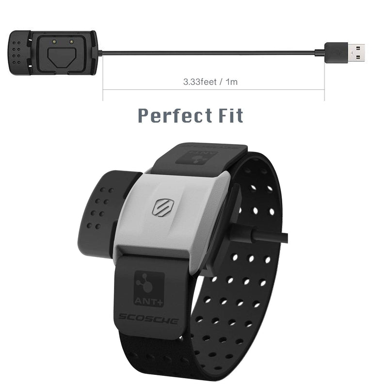 Replacement Charger Dock Compatible with Scosche Rhythm+ Charger, KELIFANG Replacement USB Charging Cable Compatible with Scosche Rhythm Plus Heart Rate Monitor with Armband