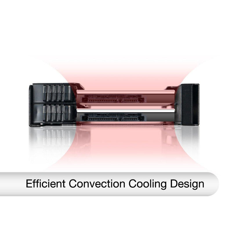 ICY DOCK Tool-Less 2X 2.5 Inch to 3.5 Inch Dual Internal Hard Disk SSD Drive Metal SSD Mounting Bracket (EZ-Fit PRO MB082SP) 2 Bay Metal