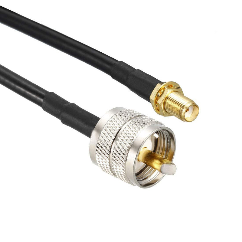 uxcell SMA Female to UHF PL-259 Male RG58 RF Coaxial Coax Cable 20 ft