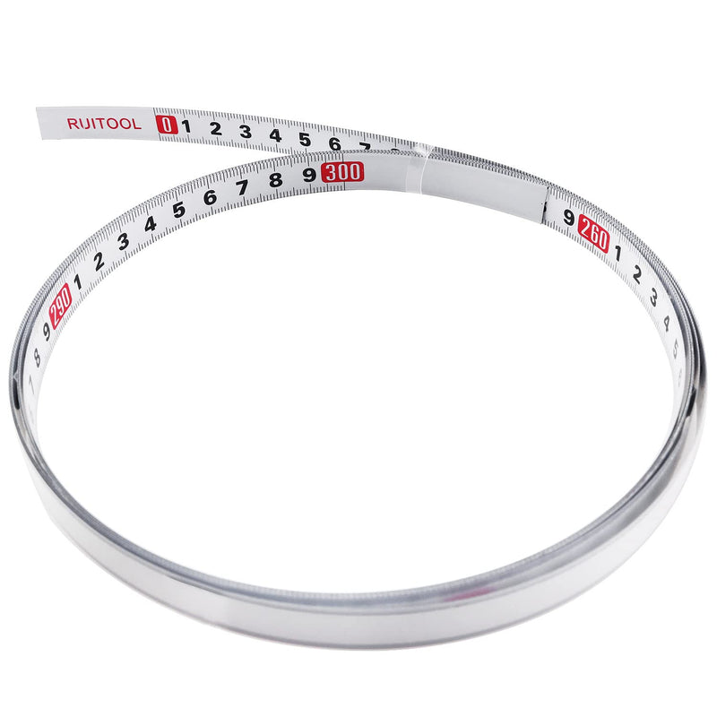 BLLNDX Self-Adhesive Measuring Tape 3m/9.8feet Self Adhesive Metric Ruler Workbench Ruler for T-Track Router Table Saw Band Track