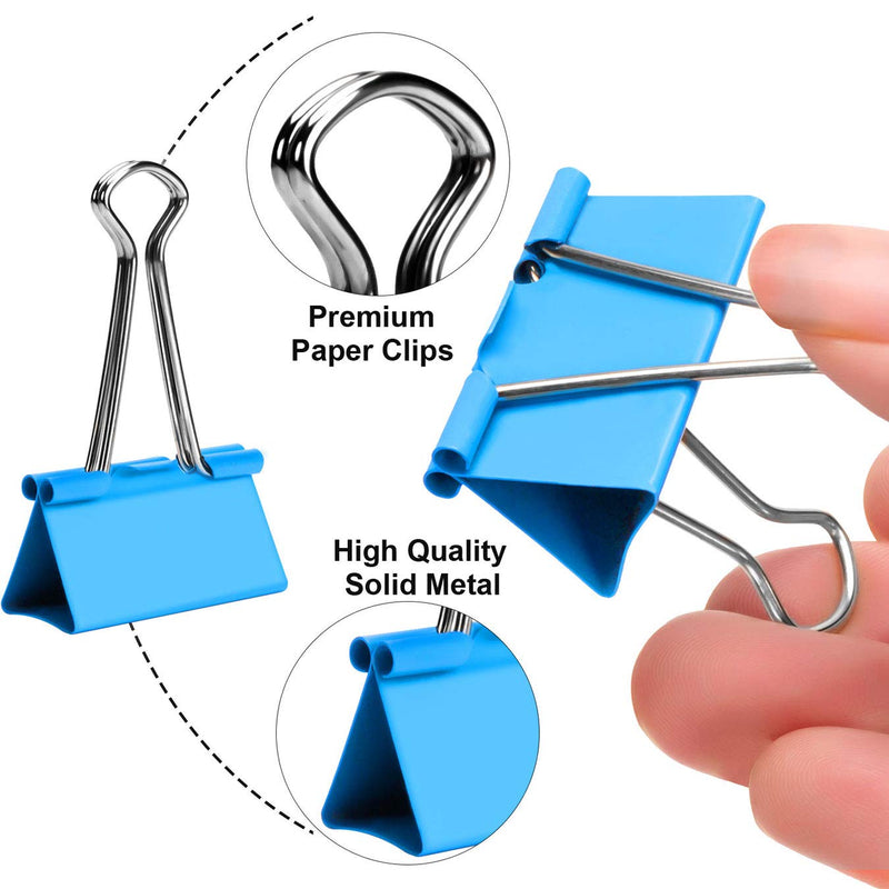 Binder Clips, 100PCS Binder Clips Assorted Sizes [2021 Upgrade] Large, Medium, Mini Binder Clips Combination, can use for Office, Home, School