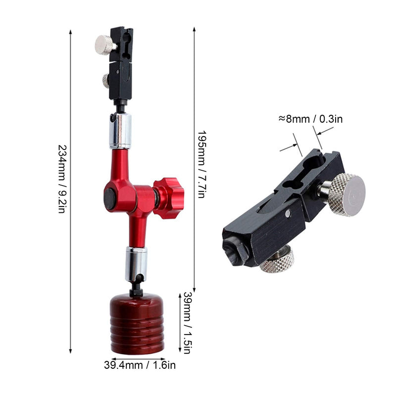 Marhynchus Adjustable Magnetic Base,50KG Dial Indicator Holder, Mini Universal Strong Magnetic Lever Stand Base Measuring Tool Dial Indicator