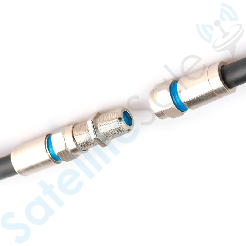 SatelliteSale High-Frequency F81 Coaxial Barrel Connectors Female to Female F-Type 3Ghz Adapter Coupler (Pack of 10 pcs) Pack of 10