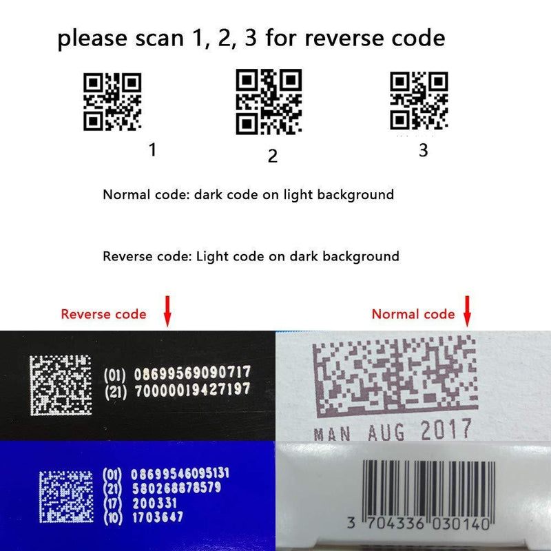 Kercan 130T Wired Automatic USB 2D QR PDF417 Data Matrix Barcode Scanner UPC EAN Bar Code Reader Black