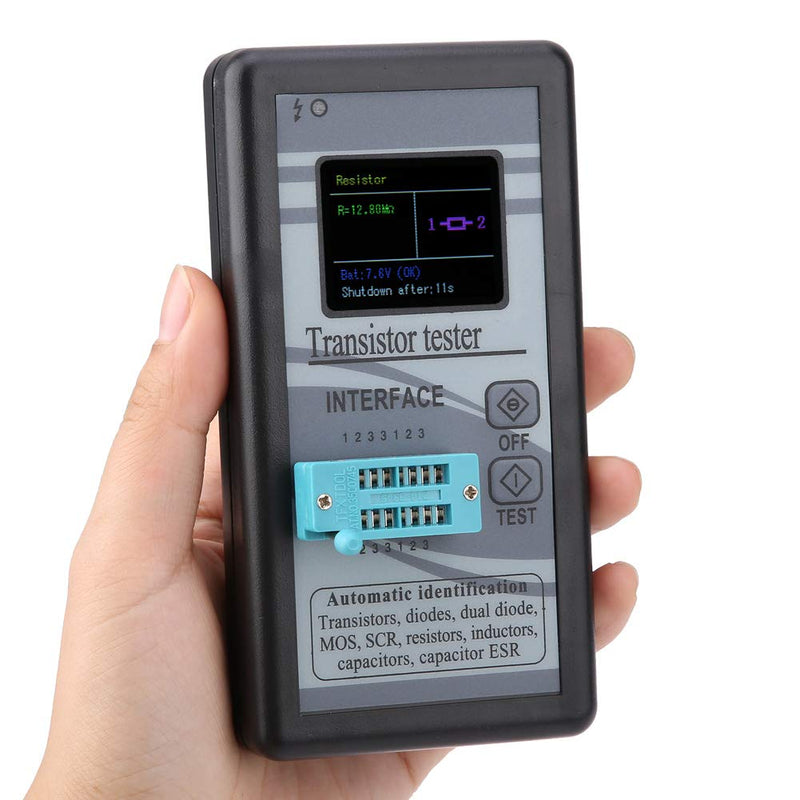 Transistor Tester, M328 Multi-Functional LCD Display Digital Transistor Tester 0.5Ω - 50MΩ Used to Test triodes, Field Effect Transistors (FET), Diodes, Resistors