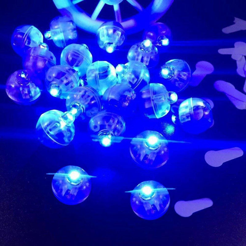 Neo LOONS® 50pcs/lot 50 X Blue Round Led Flash Ball Lamp Balloon Light Long Standby time for Paper Lantern Balloon Light Party Wedding Decoration Blue 50 Pcs