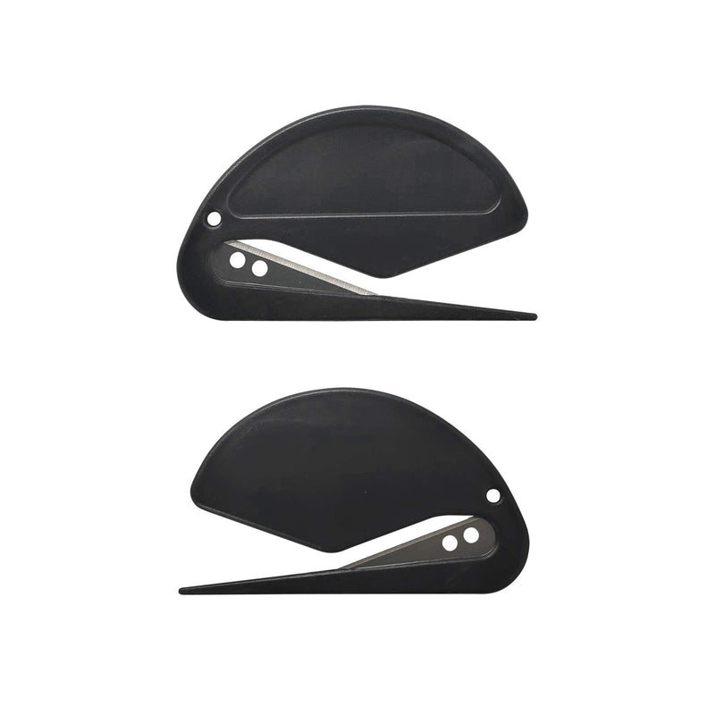 3 Pack Letter Openers Envelope Slitters, Plastic Mail Opener with Blade Paper Knife, Pure Black