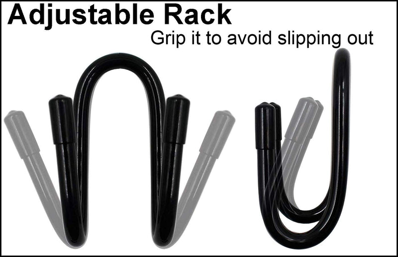 YYST Flexible Over The Seat Hard Hat Rack Holder Back Seat Hanger Headrest Hanger Headrest Hook (Black X 2 Pack) Black X 2 Pack