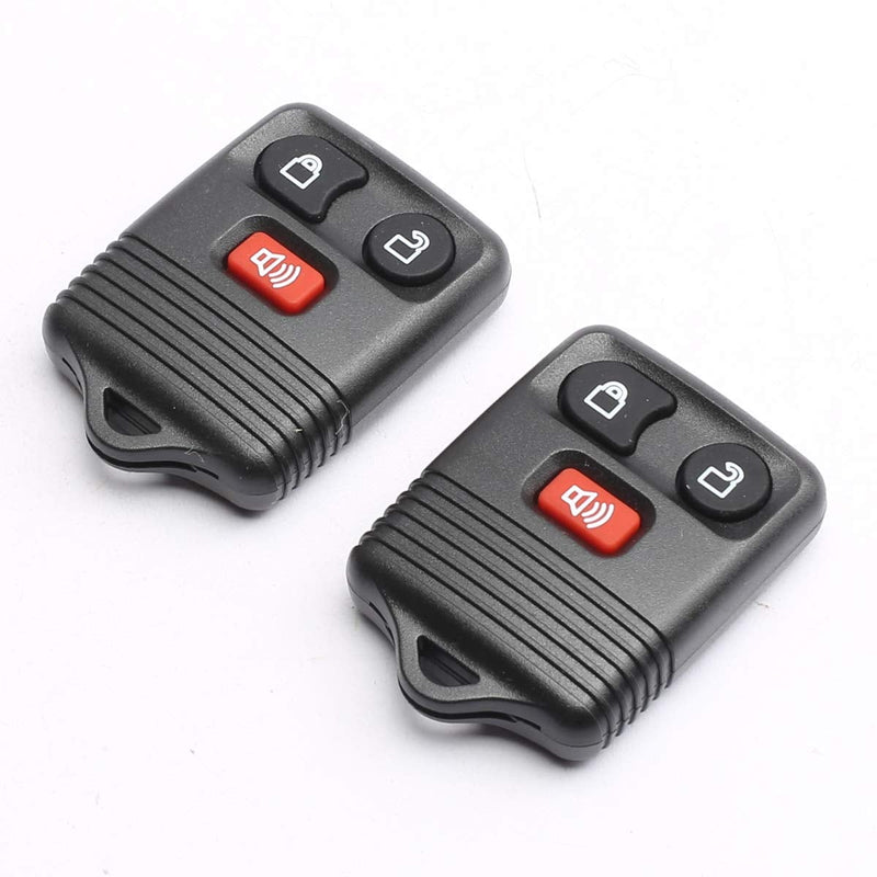 PeakCar (pack of 2) Black Car Key Fob, Keyless Entry Remote 3 Button Compatible with 1998-2016 F150 F250 F350 - CWTWB1U331, CWTWB1U212, CWTWB1U345, GQ43VT11T