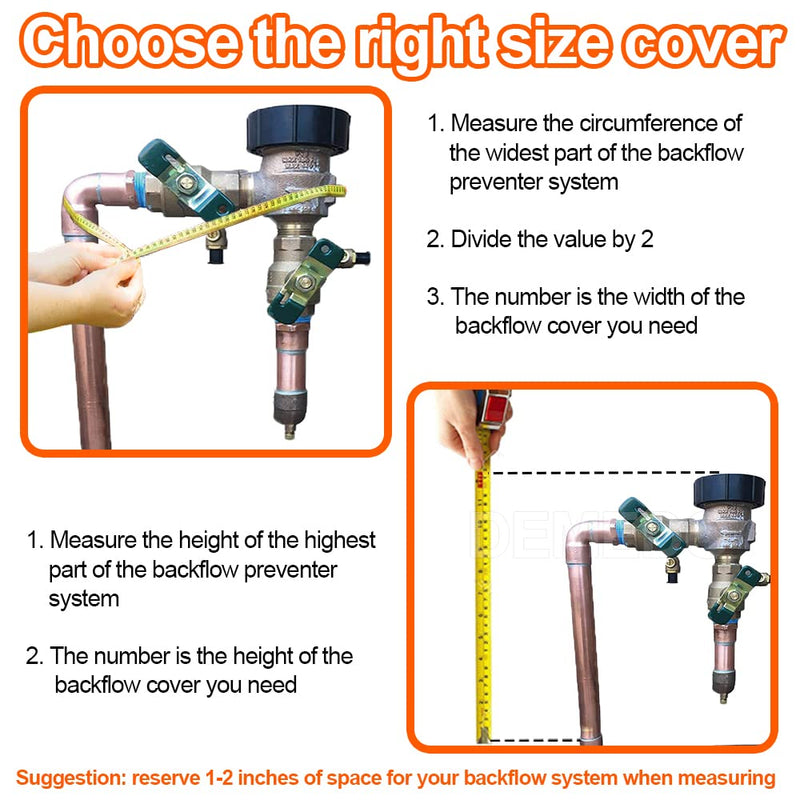 Backflow Preventers Protection, 16”W x 20”H Backflow Winter Cover, Insulated Cover Pouch for Irrigation Backflow Valve, Sprinkler Valves in Snow or Sun Exposure, Winterizing Backflow Preventers – Sand 16" x 20"