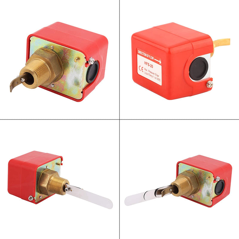 250VAC/DC HFS-20 Liquid Water Oil Sensor Control Automatic Paddle Flow Switch for Flow Switches in Electrolysis Devices