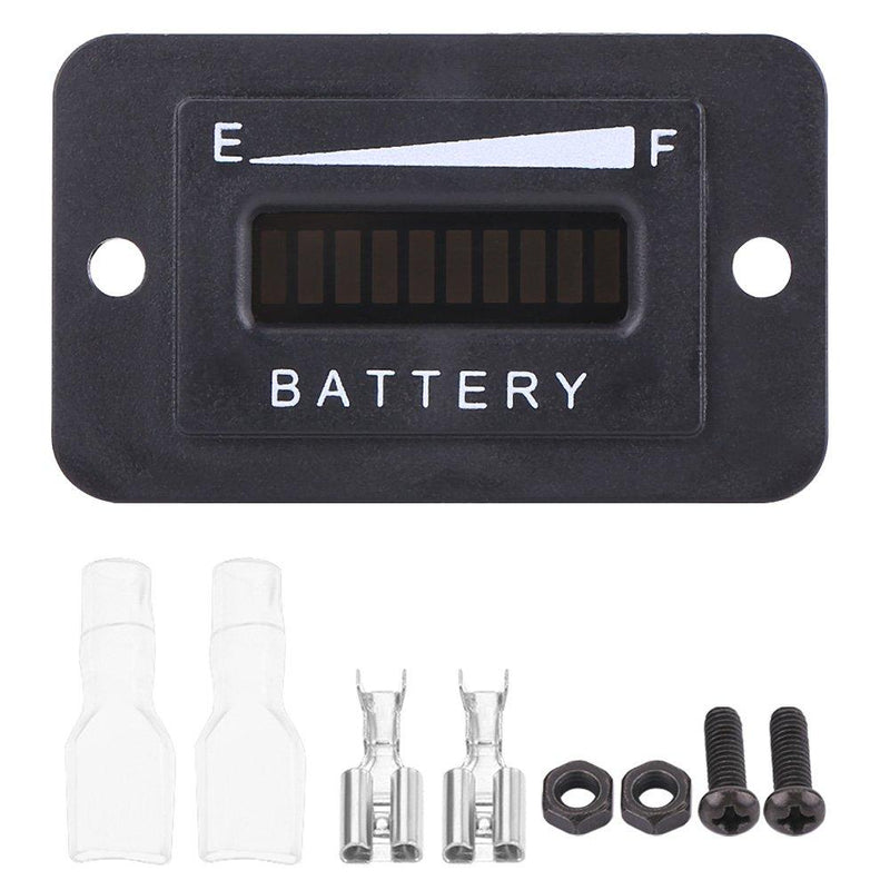 Qiilu Battery Fuel Gauge Indicator for Battery Powered Equipment Golf Cart(12/24V) 12/24V