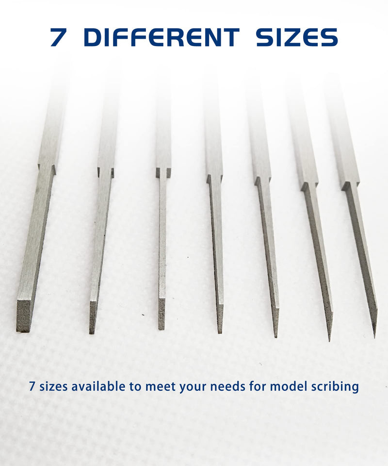 HOPLEX Model Chisel with 0.1/0.2/ 0.4/ 0.6/ 0.8/ 1.0/2.0mm Blade Gundam Resin Carved Scribe line Modeling Scriber