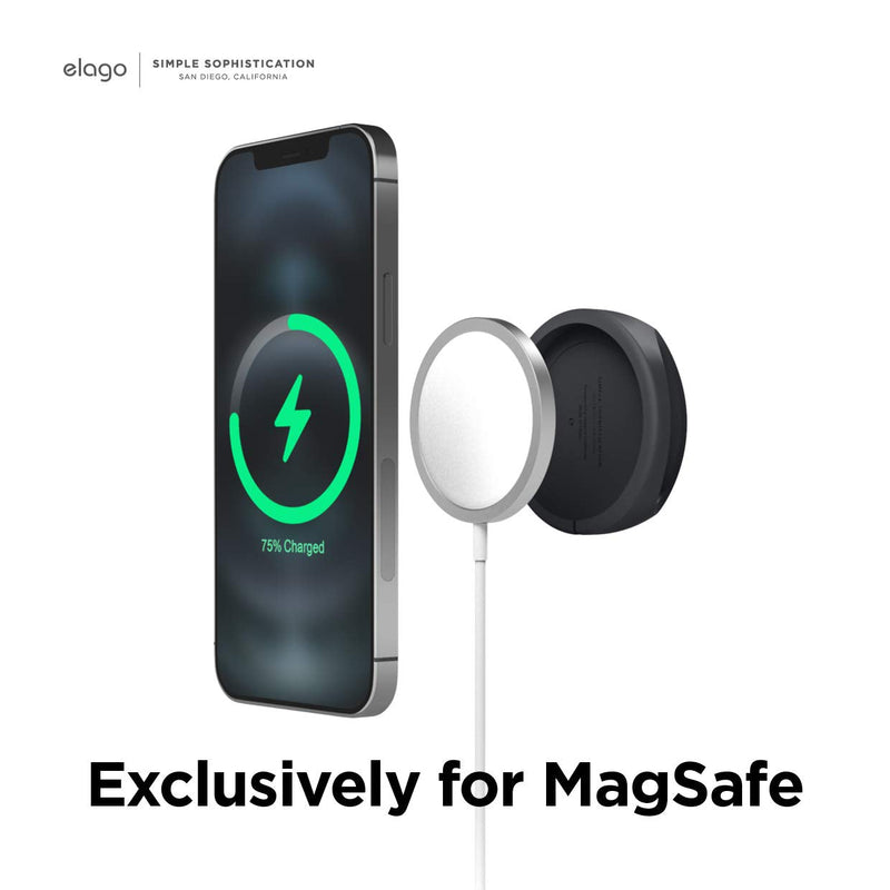 elago Grip Stand Compatible with MagSafe Charger, Phone Holder Compatible with iPhone 13/Pro/Pro Max/Mini and iPhone12, Nightstand Mode [MagSafe Charger Not Included] [Black] Black