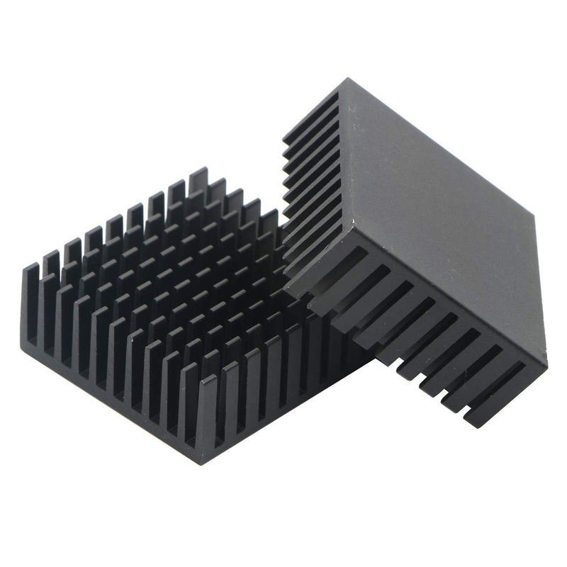 JIUWU Small Black Aluminum Heatsink Cooling Fin Module Radiator Cooler for Amplifier Transistor Semiconductor Devices 10 Pack