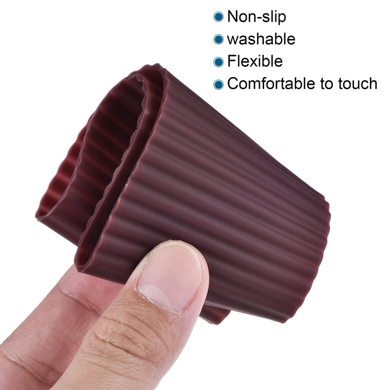 MECCANIXITY Mug Sleeves Heat Resistant Protective Anti-Slip Cup Covers Water Bottle Boots Reddish-brown