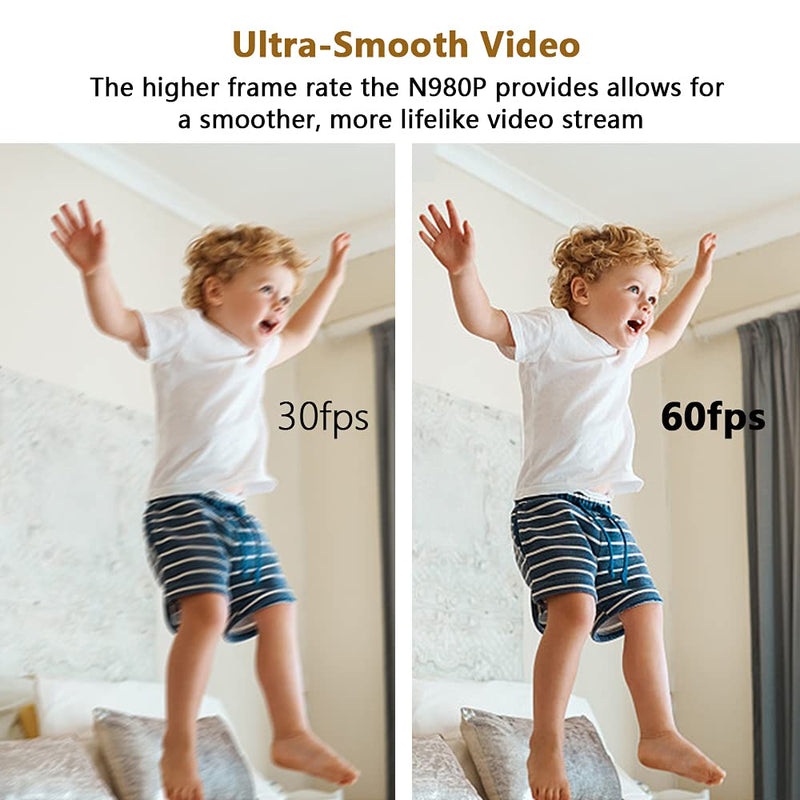 1080P 60FPS Webcam with Microphone and Software Control, 2021 NexiGo N980P USB Computer Camera, Built-in Dual Noise Reduction Mics, 120° Wide-Angle for Zoom/Skype/FaceTime/Teams, PC Mac Laptop Desktop