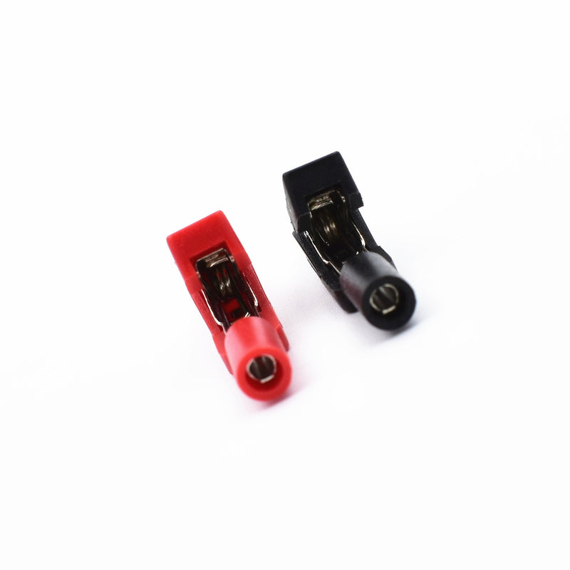 10Pcs Red and Black Insulated Safety Multimeter Test Leads Alligator Clips Electrical Mini Test Crocodile Clamp Clips with 2mm Banana Jack for 2mm Test Probe & 2mm Banana Plug Connectors