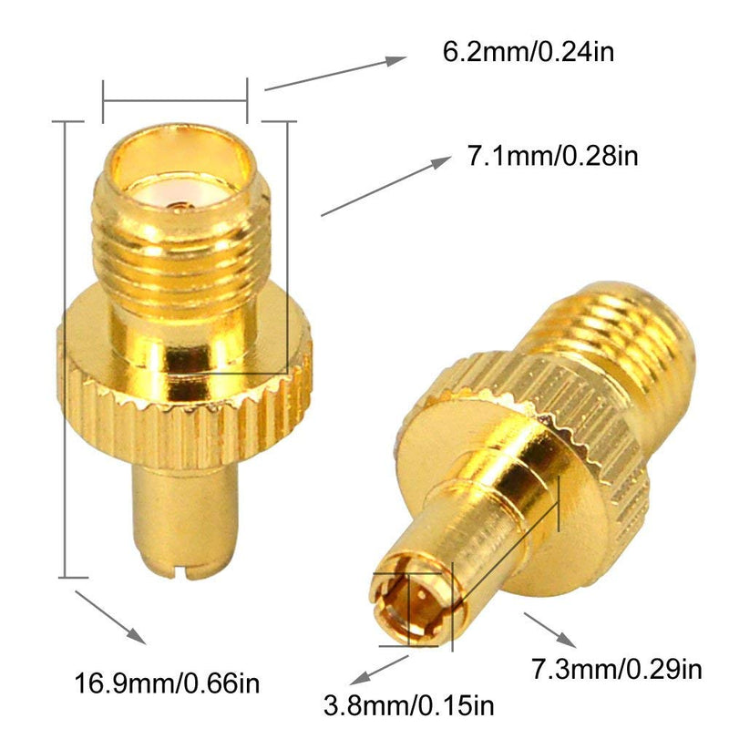 onelinkmore RF Coax 4G LTE Antenna Adapter SMA Female to TS9 Male Straight Connector for 4G LTE Antenna Hsdpa 2G 3G Antenna UMTS Mobile Broadband Pack of 2