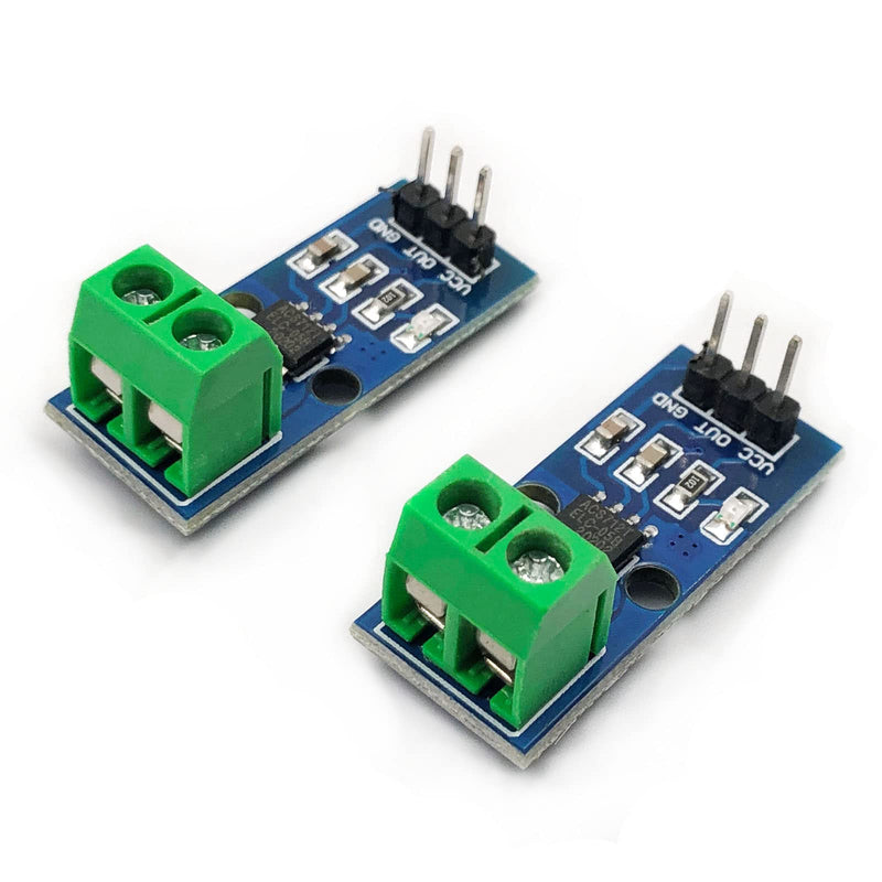 FainWan ACS712 Current Sensor Module Detector ACS712ELC 5A 20A 30A Amps Amperage Range (Pack of 2) (5A)