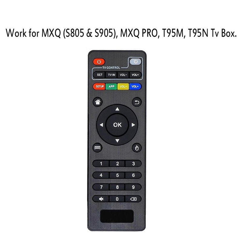 Amiroko Replacement Remote Control Controller for MXQ (Amlogic S805/S905), MXQ PRO, T95N, M8C, M10, M8S, T95M, X96 Mini, H96 Pro Android TV Box - [Updated Version]