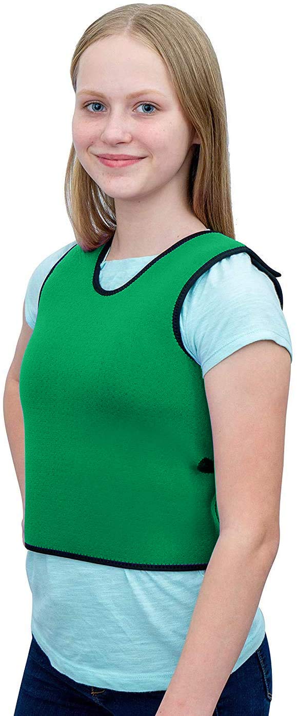 Special Supplies Sensory Compression Vest Deep Pressure Comfort for Autism, Hyperactivity, Mood Processing Disorders, Breathable, Form-Fitting, Kids and Adults (Green, Small 17x30 inches) Green Small (Pack of 1)