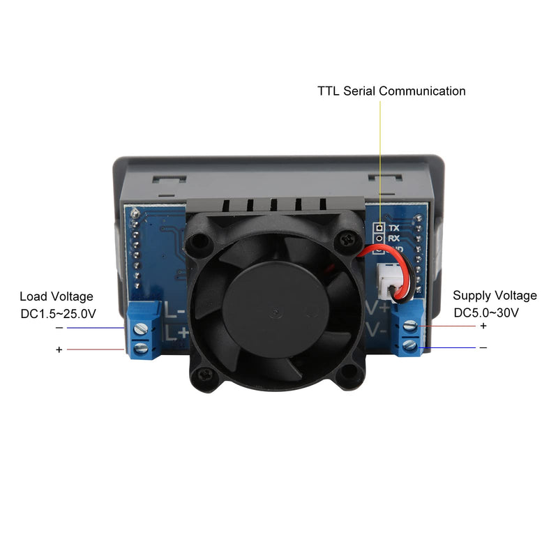Constant Current Electronic Load Tester 5A 35W Adjustable Load Detector Battery Checker Tester Testing Tool Digital(cm: 10.00*6.00*5.00) cm: 10.00*6.00*5.00
