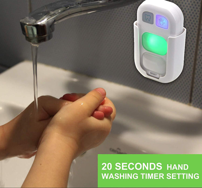 HONWELL Timer for Kids Battery Powered Tooth Brush Timer and Bathroom Hand Washing Timer with LED Color Light Great Gift for Children and Teens Training Coach (2 Pack)