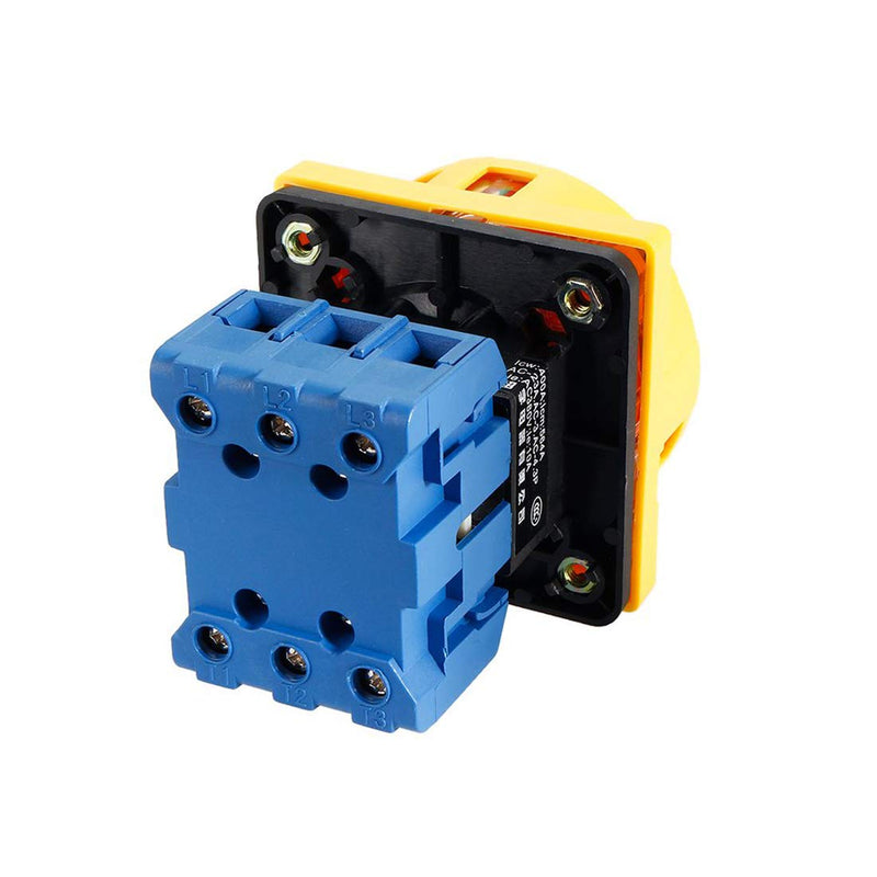VictorsHome Changeover Switch SYW30-25 2 Positions 6 Terminals Universal Rotary Cam Selector Latching Switches 660V 25A