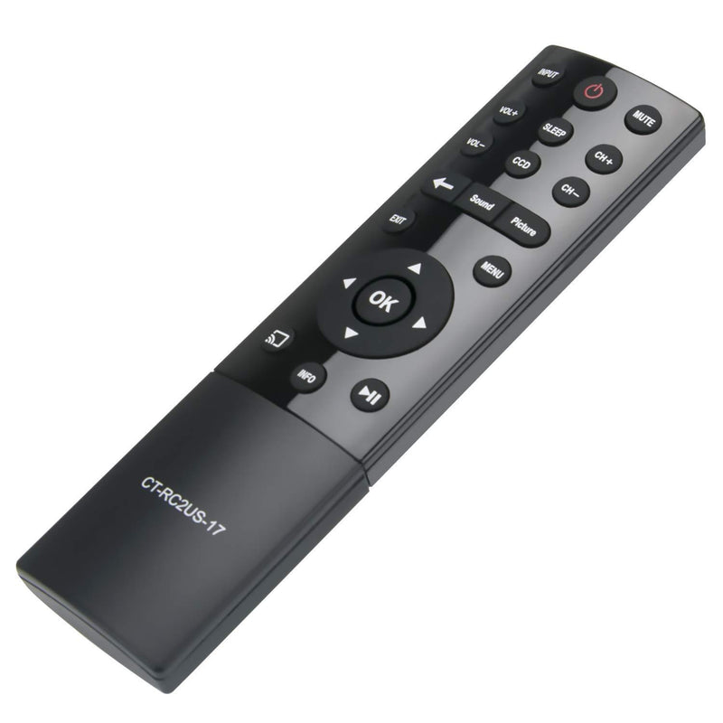 CT-RC2US-17 CTRC2US17 Replaced Remote fit for Toshiba LED TV 55L621U 49L621U 43L621U 65L621U 55L421U 32L221U Smart 4K LED HDTV TV