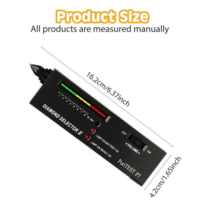 Diamond Tester, Electronic Jewelry Tester, Portable Testing Tool Set, Professional High-Precision Practice Diamond Selector, Jewelry Diamond Tester for Diamond, Crystal, Agate, Jade