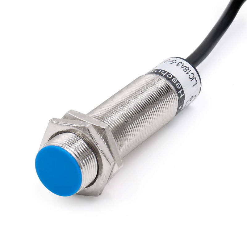 Heschen M18 Capacitive Proximity Sensor Switch Shield Type LJC18A3-5-J/EZ Detection 1-5mm 90-250VAC 400mA Normally Open(NO) 2 Wires