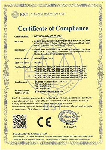 Cerrxian 16cm IEC 320 90 Degree C13 3 Pin Female to C14 3 Pin Male PDU Power Supply Extension Cord for Computer LED HDTV Monitor and Scanner